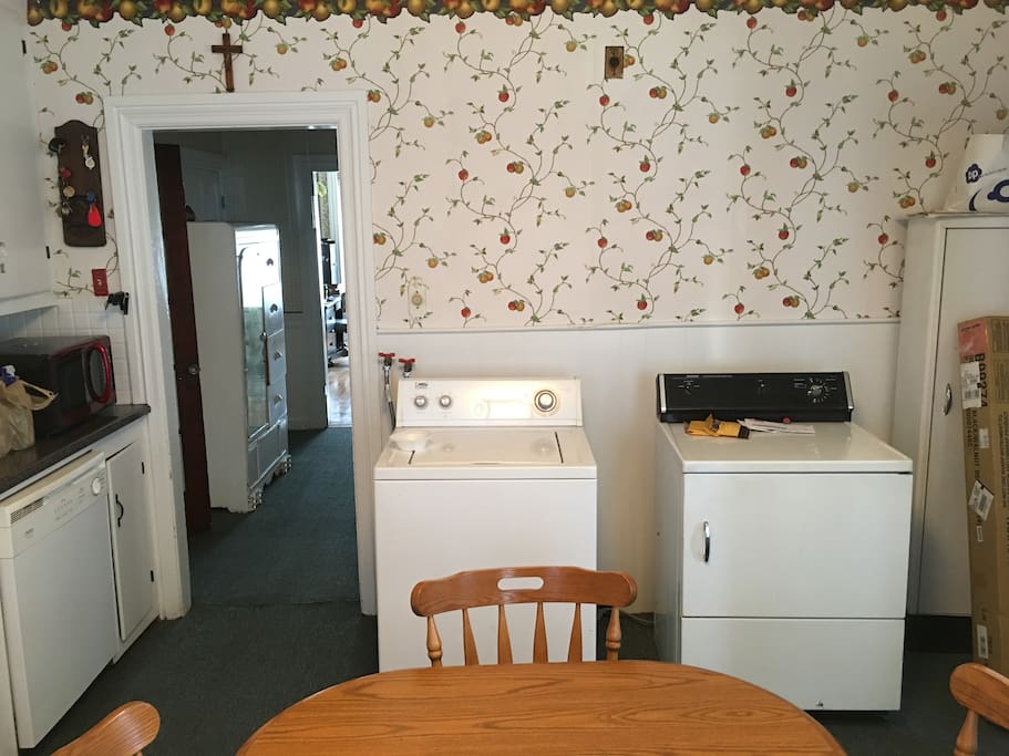 Kitchen with laundry included