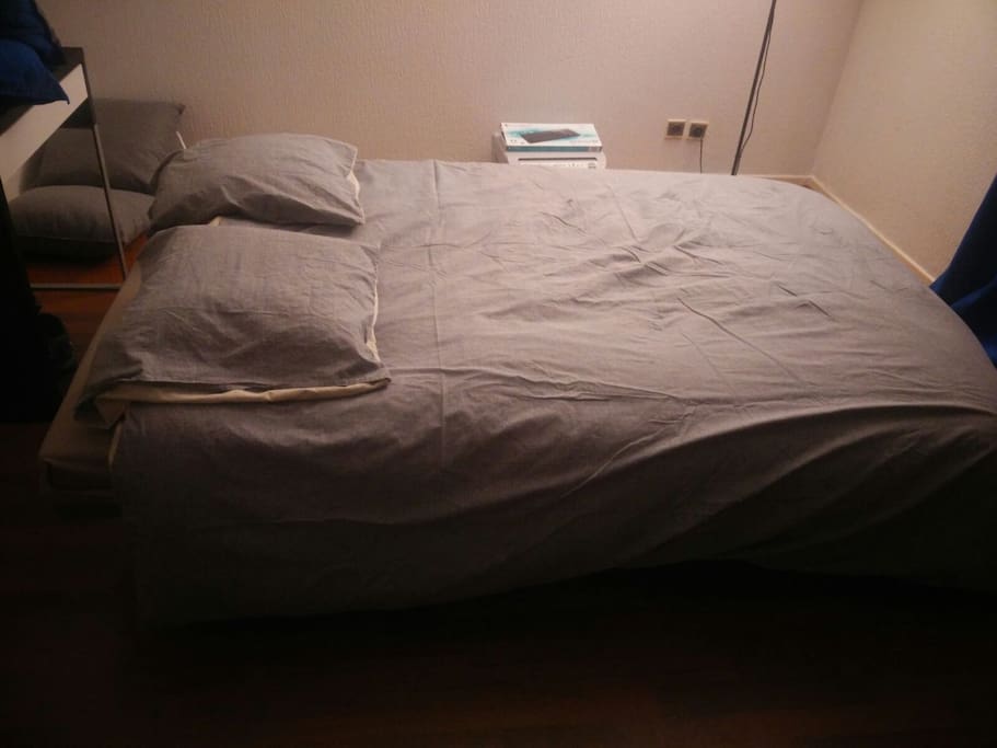 the bed