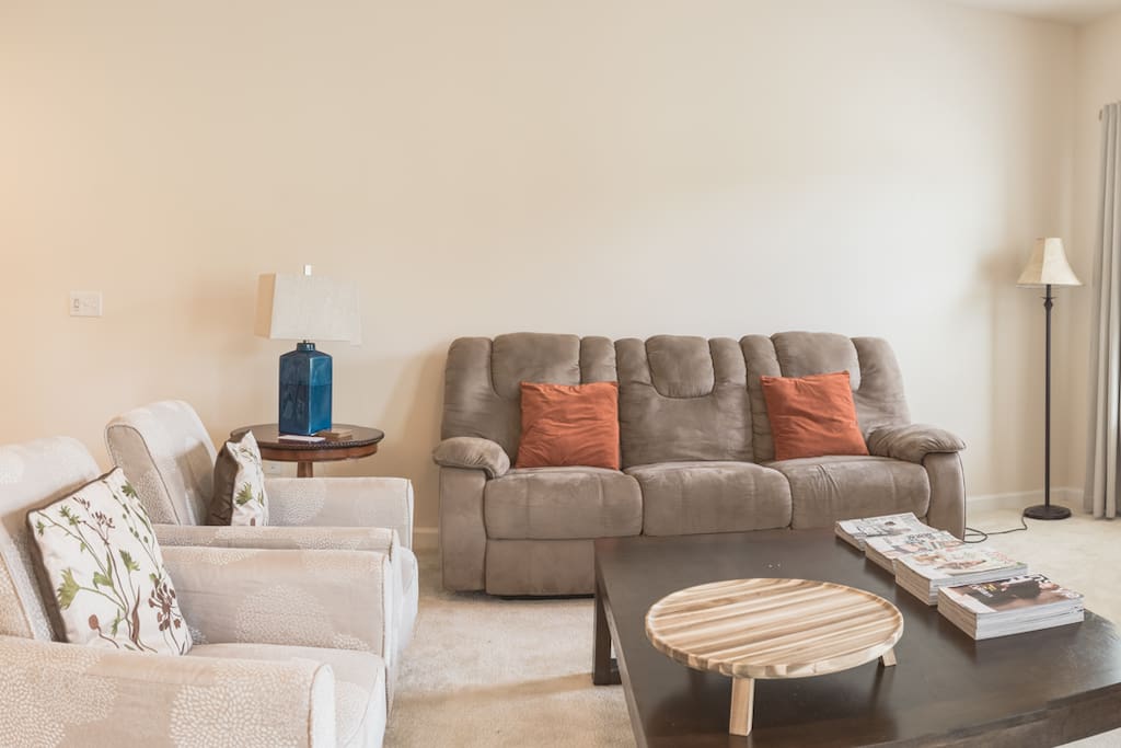 A comfy reclining sofa ideal for relaxation