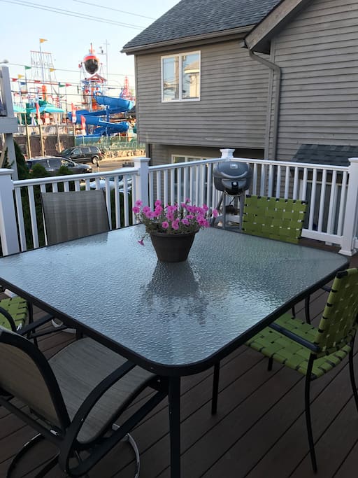 Large deck for entertaining along with a grill for us!
