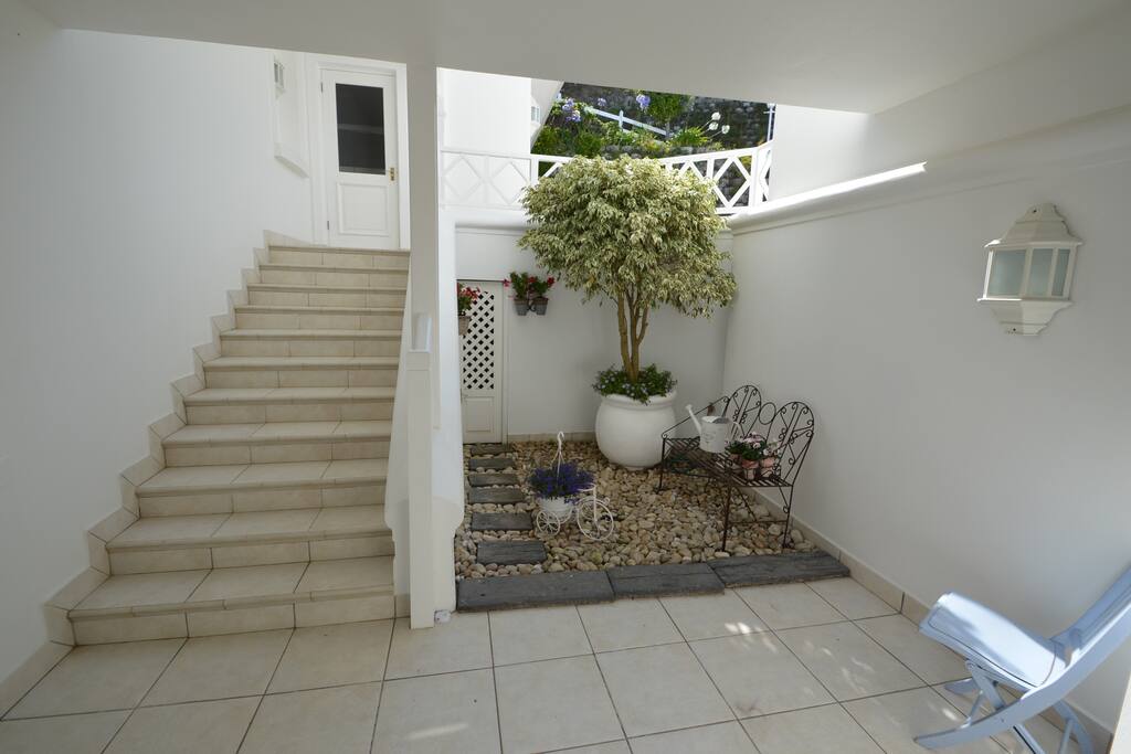 Entrance from house to double garage