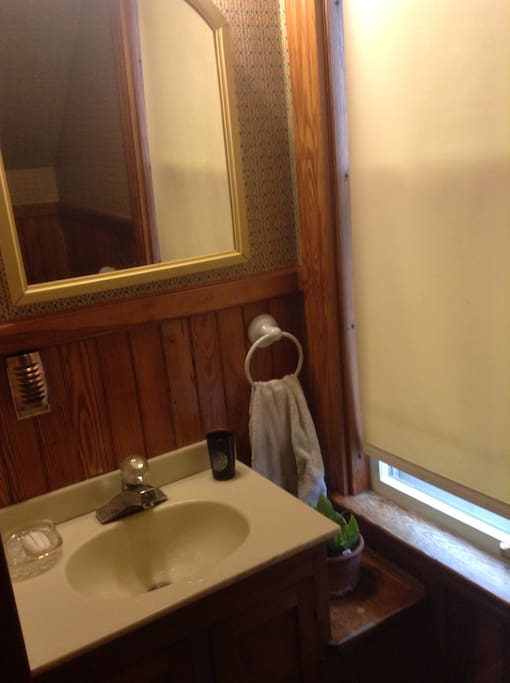 Downstairs bathroom sink.