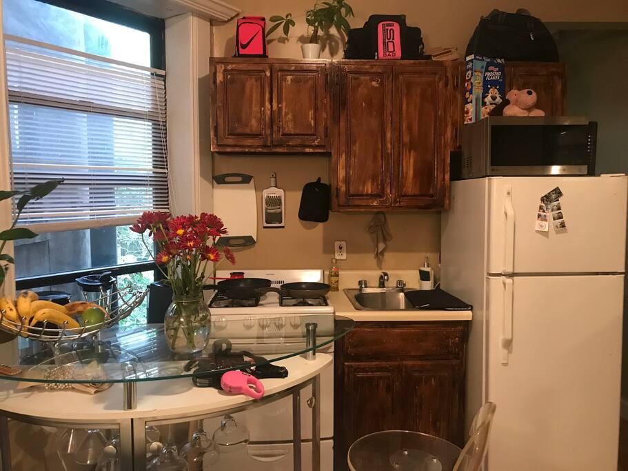 Shared full equipped kitchen and dining bar