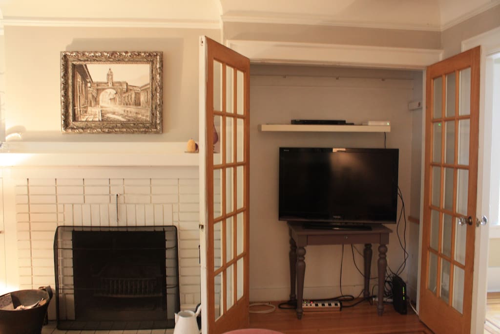 TV Cupboard (open) + Fireplace