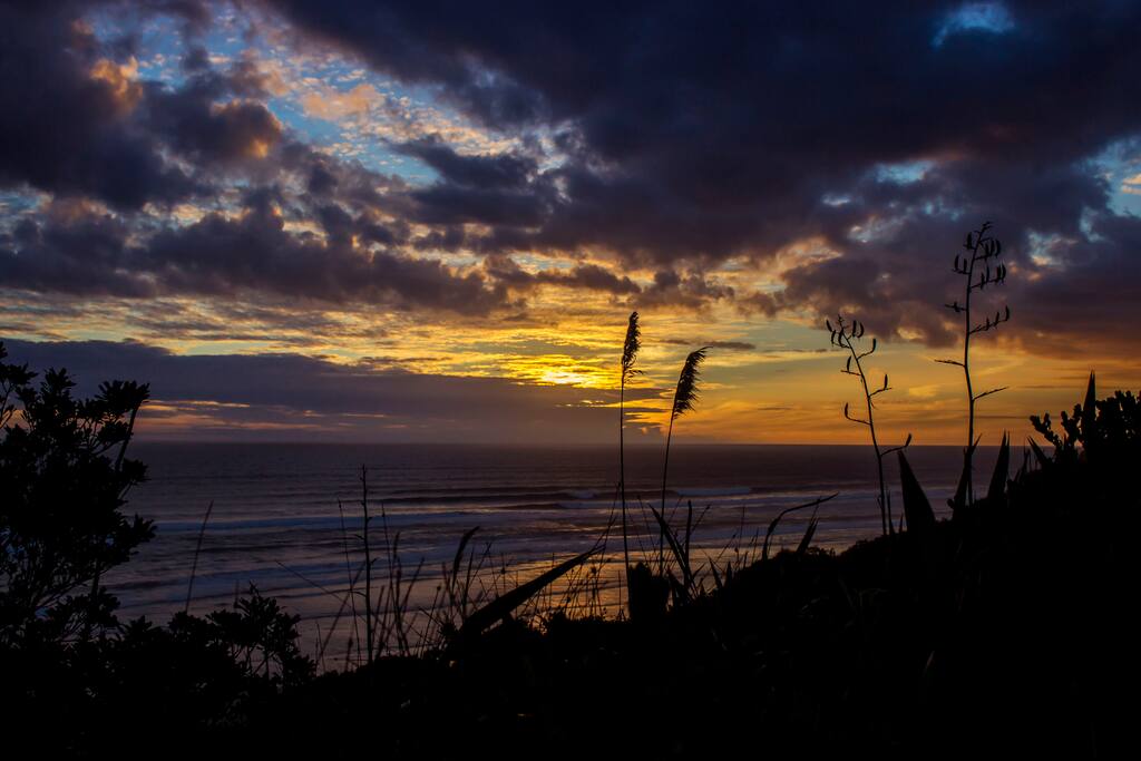 Sunset from the front lawn