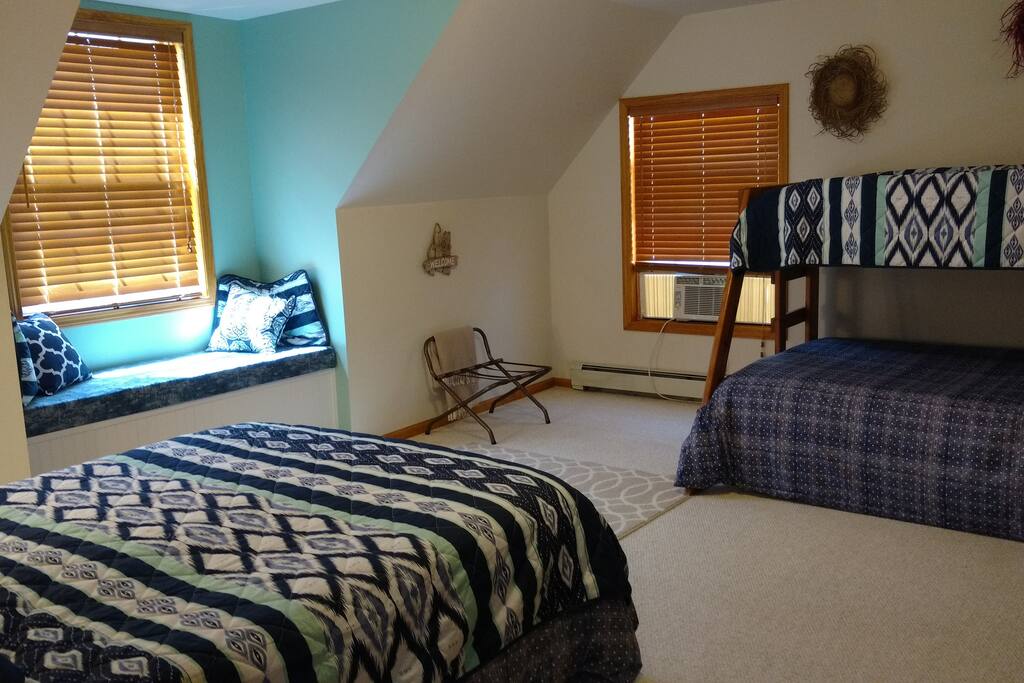 Bedroom #1 with 1 Queen and a Full/Twin Bunk