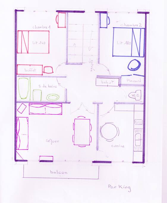 plan de l'appartement