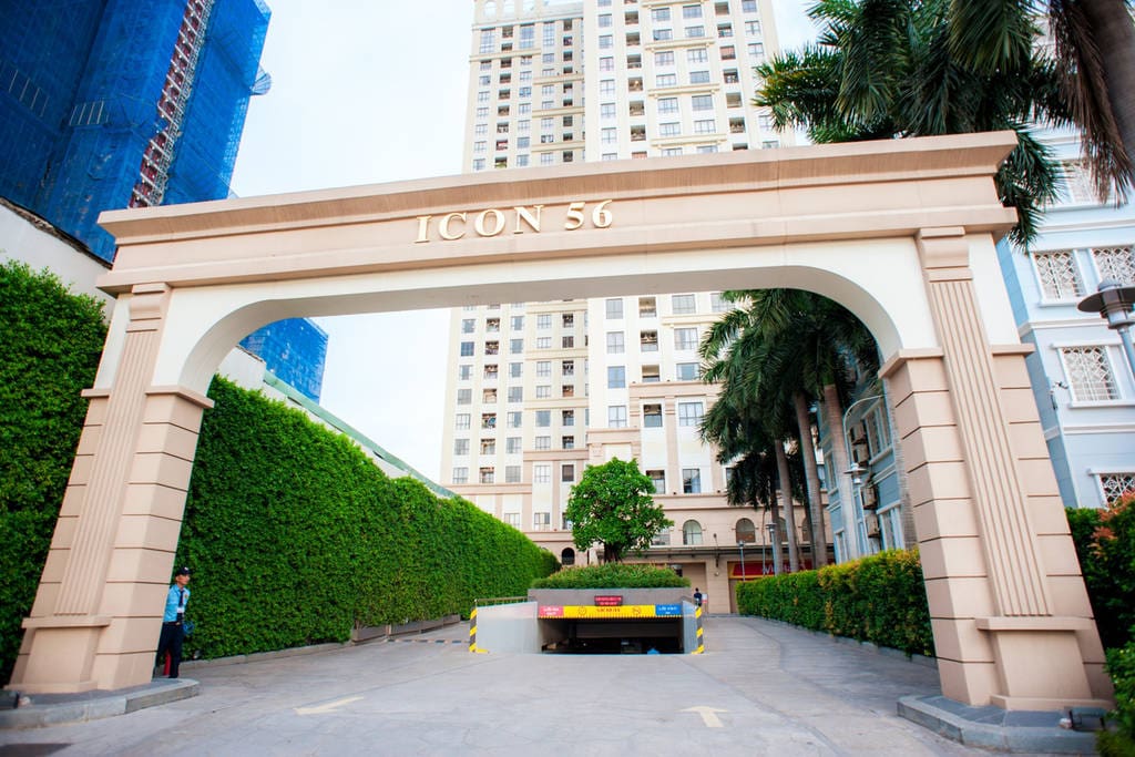 Main gate to the apartment building