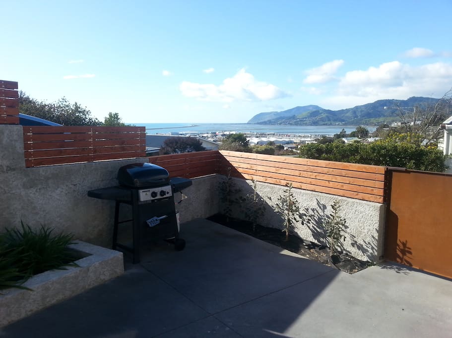 Sea views from front courtyard