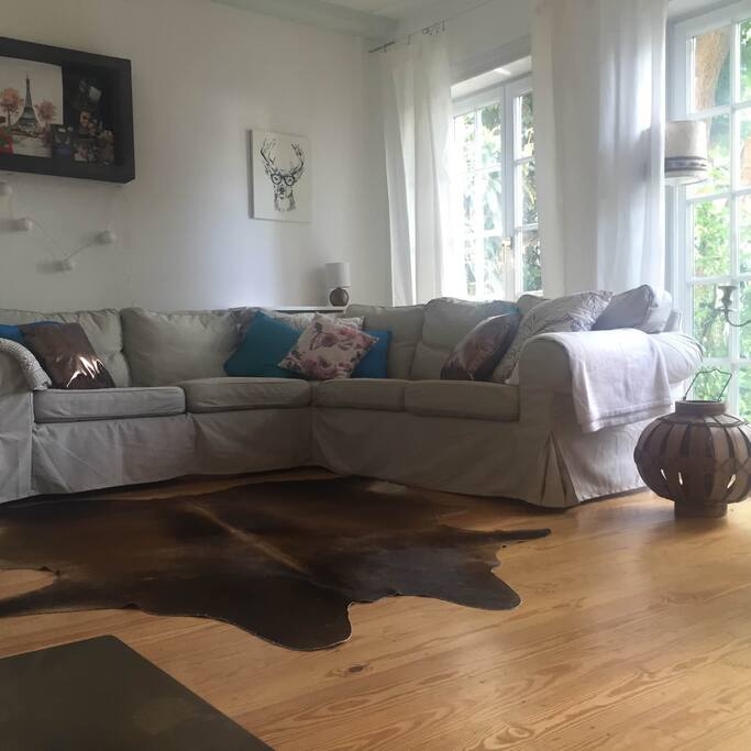 Living Room with huuuuge comfy sofa.