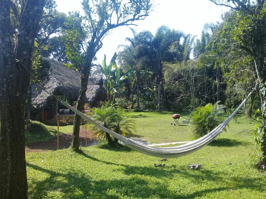 Hamaca y zona de camping