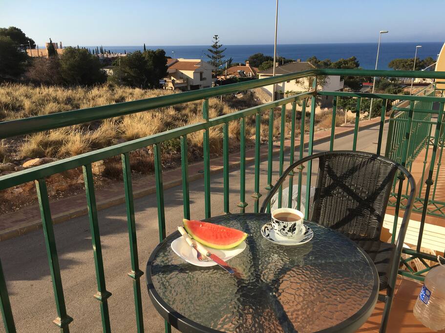 Sea view from the master bedroom.