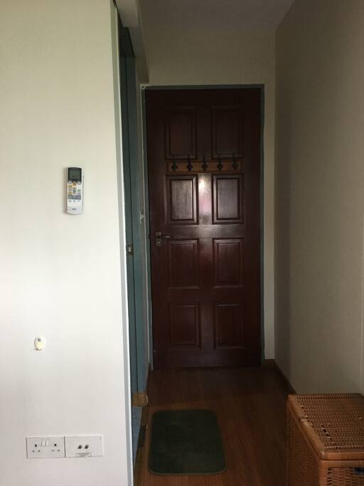 View from inside the room passage