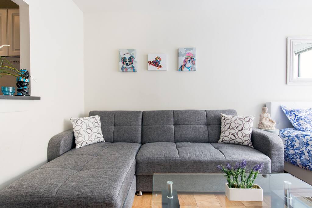 Sofa bed, king size.
