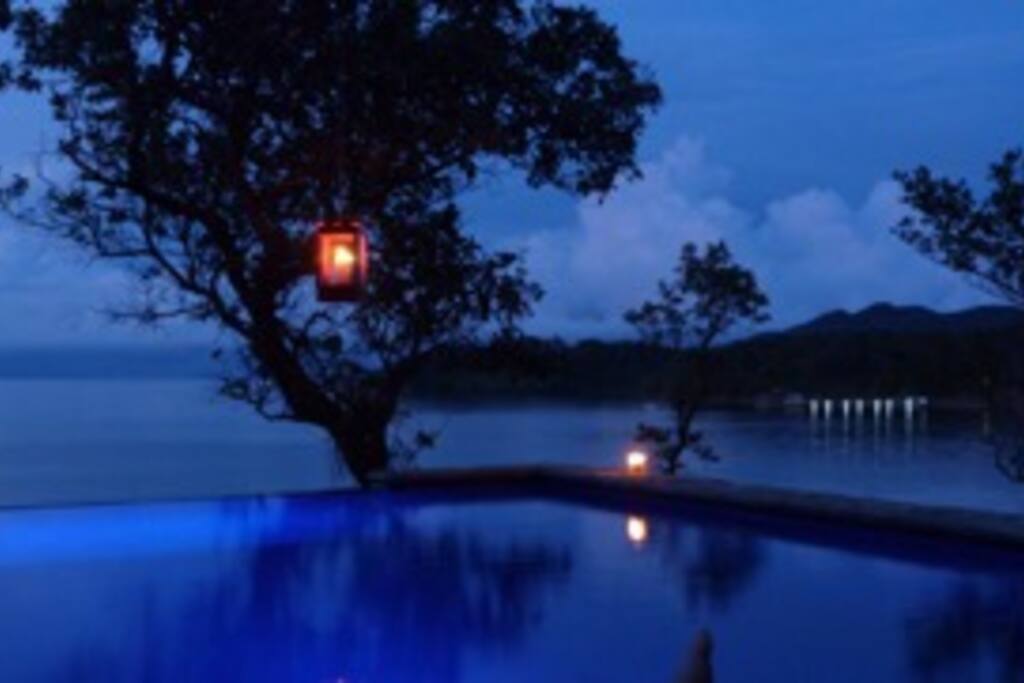 at night