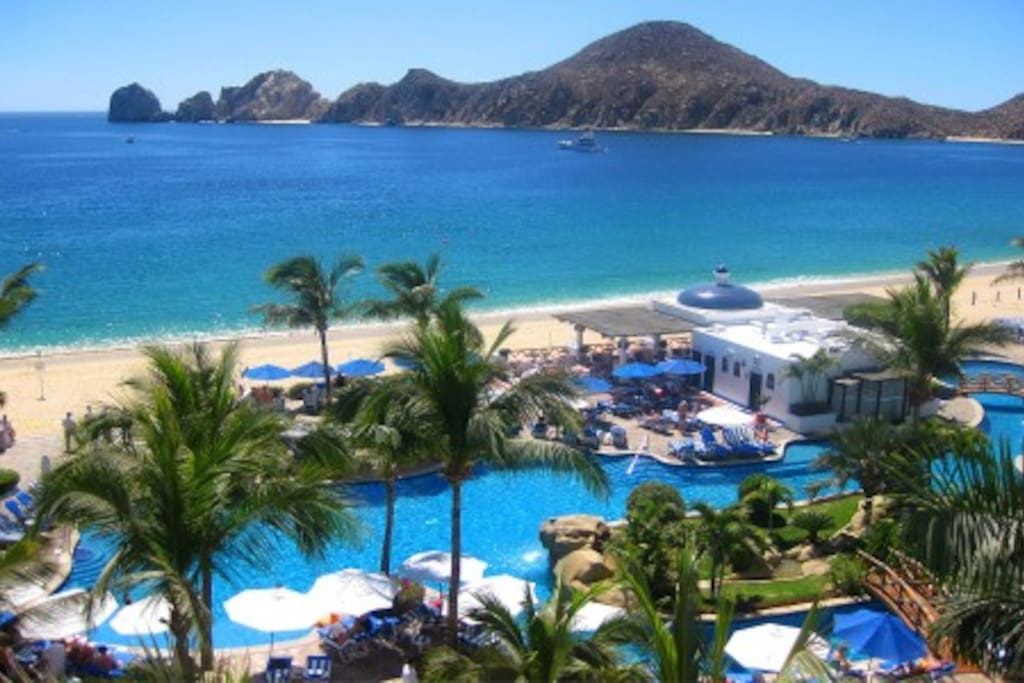 This is the View from your room! Right on Medano beach and you can see the Arch!