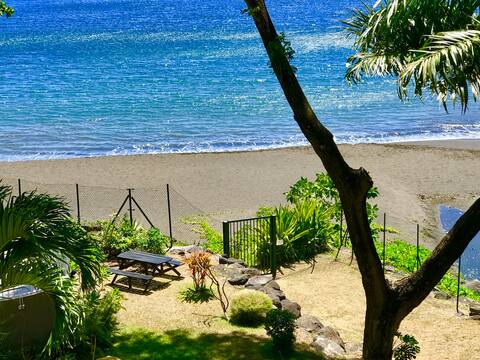 On the beach, comfortable, with pool