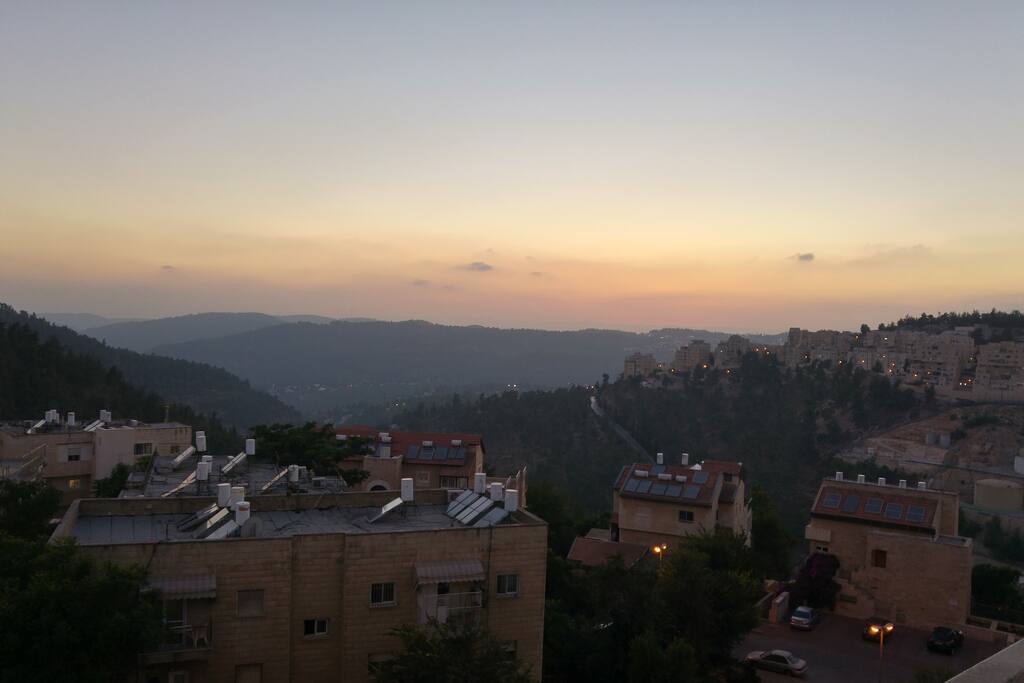 The view from the living room