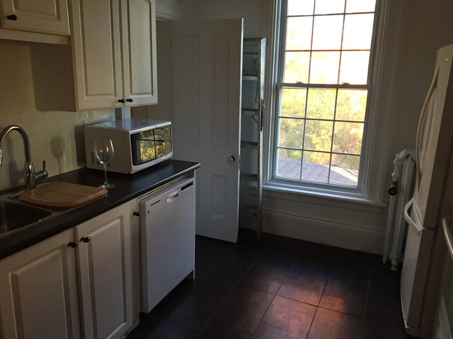 One side of the kitchen