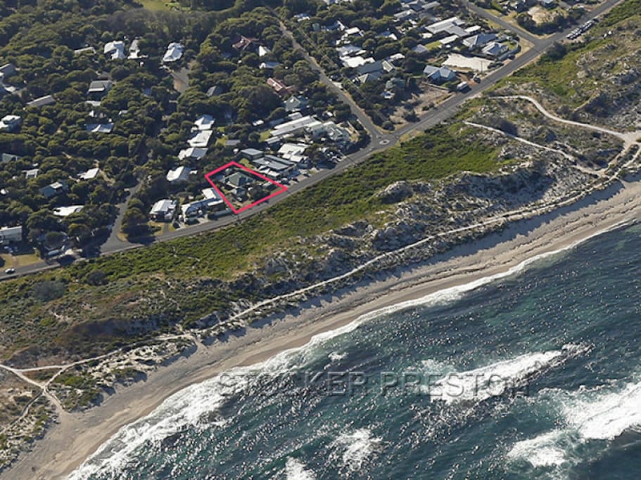 Across the road from the beach