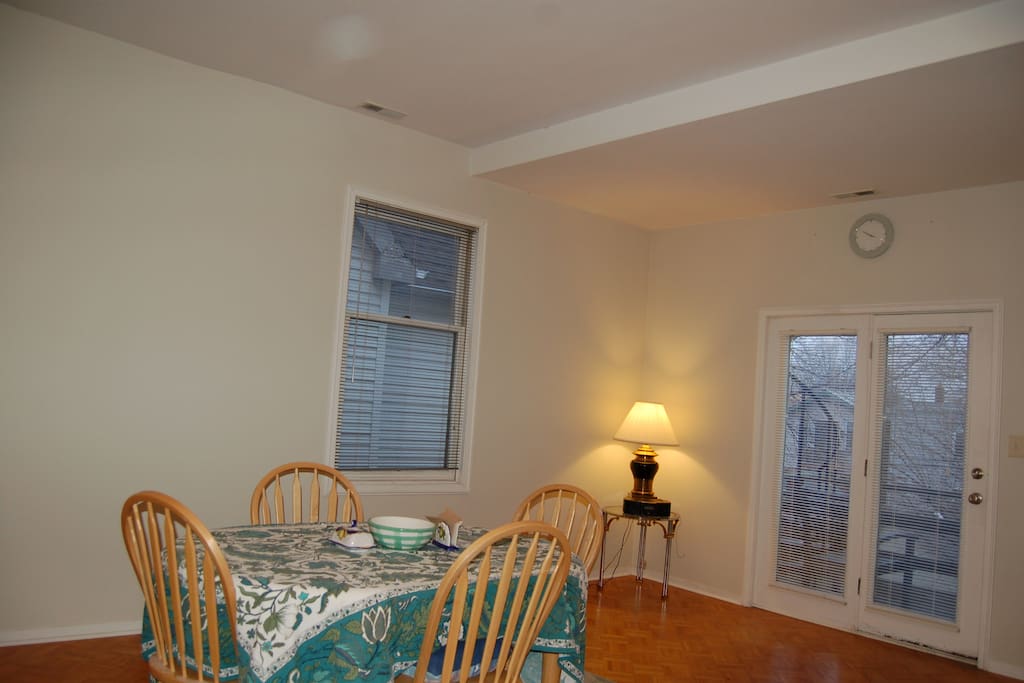 Dining room and door to deck