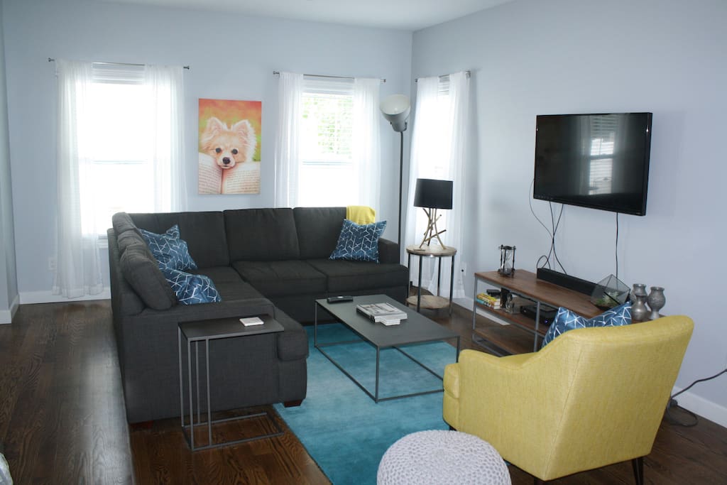 Living Room with Cable TV
