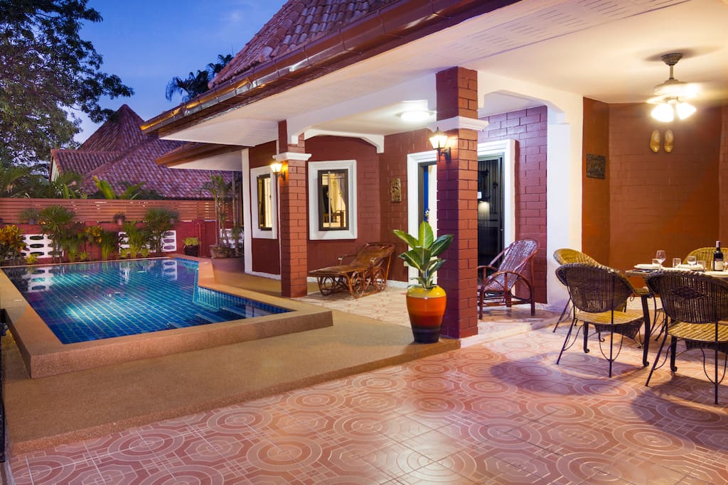 The Villa at night