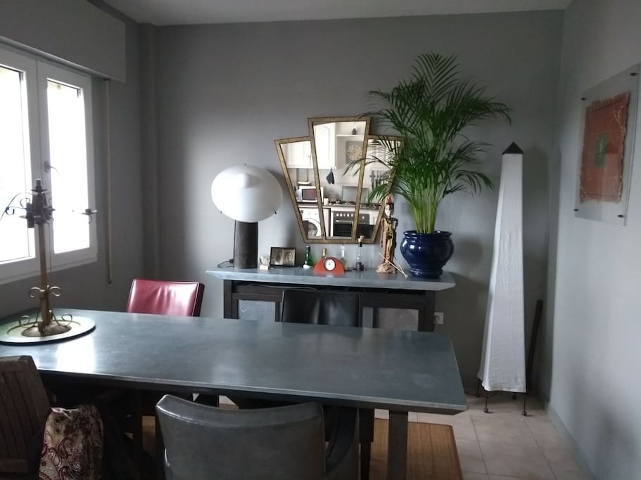 Dining in open-plan kitchen
