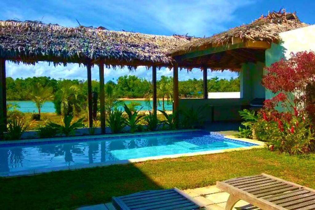 Outside pool area