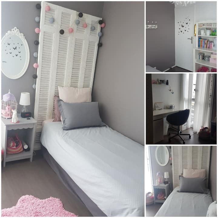 Dhomë gjumi 1 krevat 90 x 190 cm