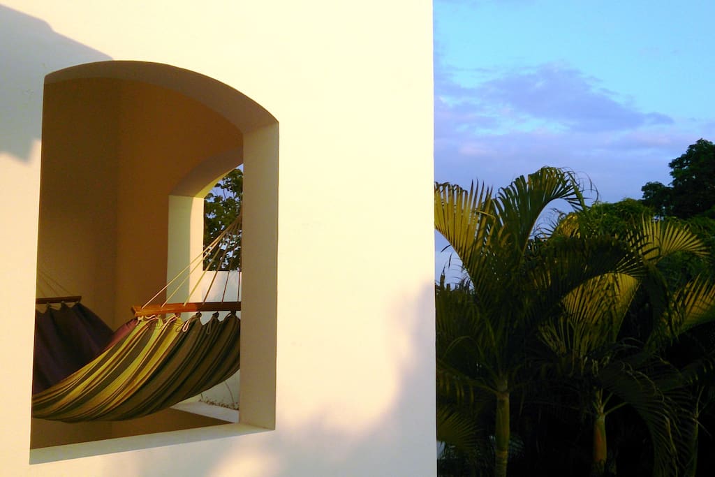 Relax in the hammock off the master patio