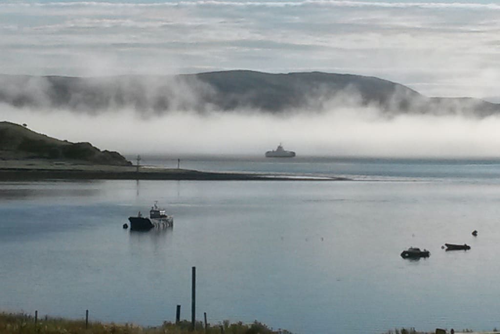 Views from the front windows towards Raasay