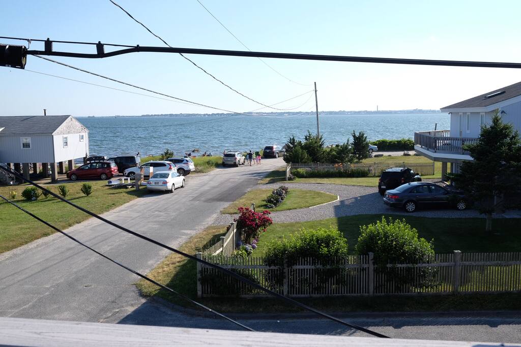 Wider shot of the view from the second floor deck. Love the sounds and salty ocean breeze.