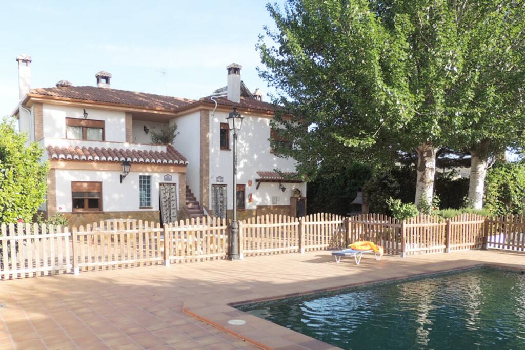 Zona de piscina y solarium
