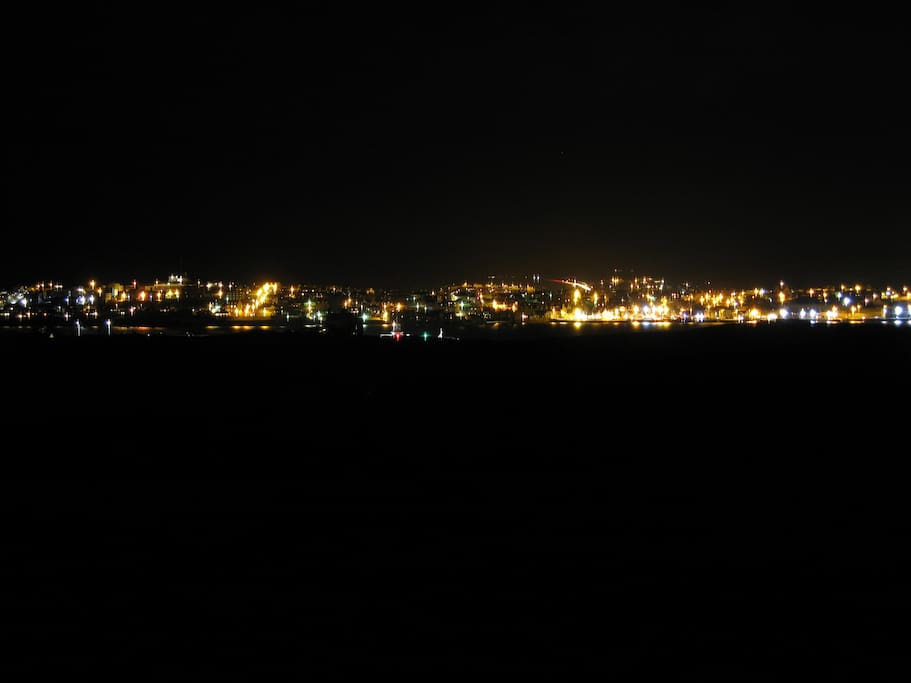 View of Lerwick at night.