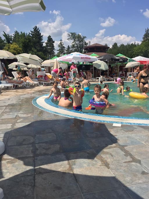 500 m from the house is the big swimming pool Olympic. They have kids pool as well.