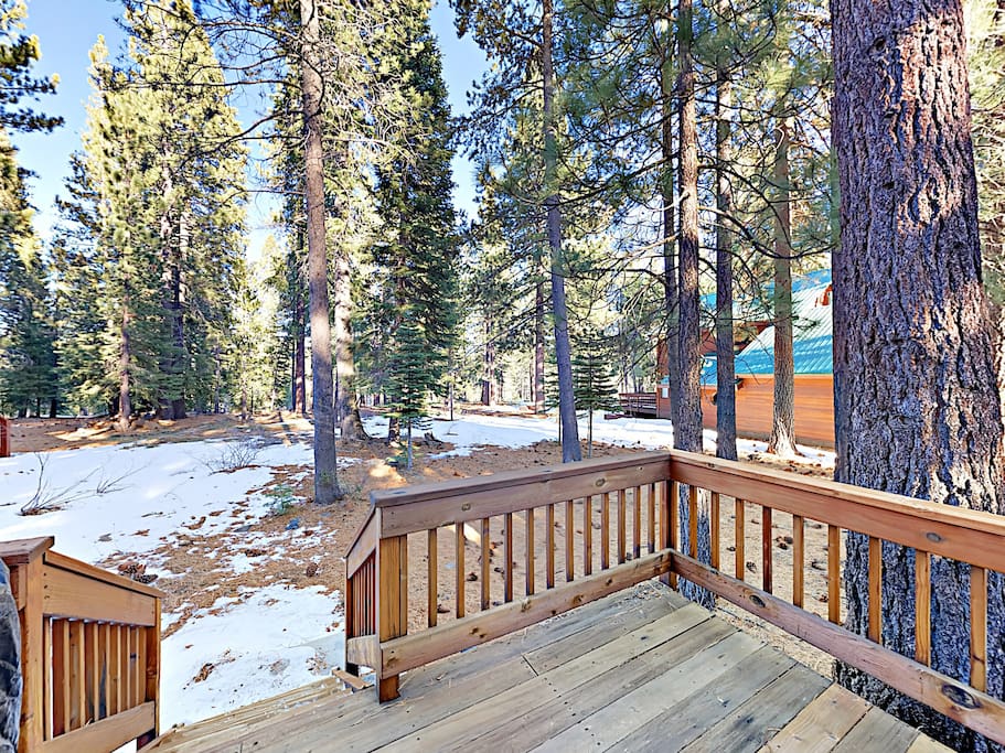 This home sits just off the 9th fairway of the Tahoe Donner Golf Course.