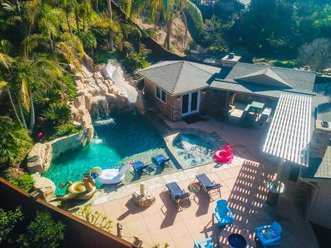 ✈Private Resort Home♨ Heated Pool/Jacuzzi/Slide☀