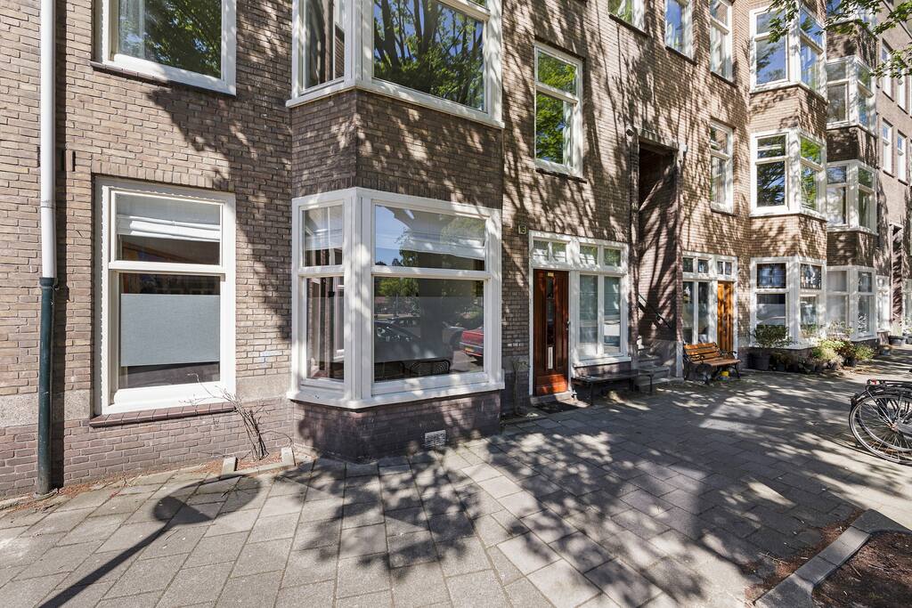 front of the apartment