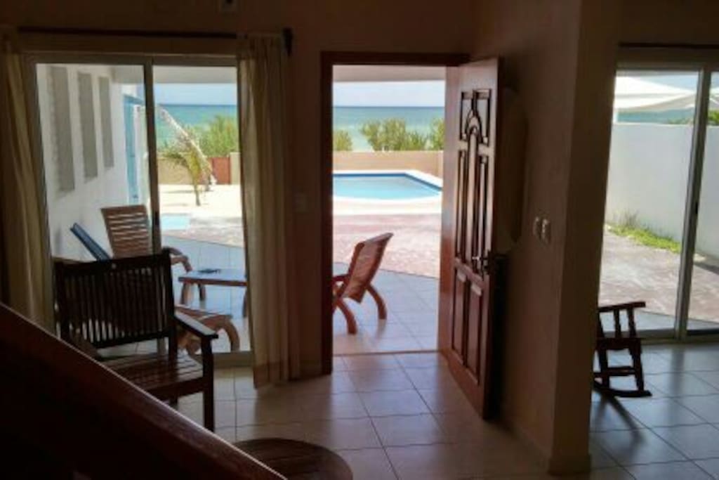 Terraza con vista al mar