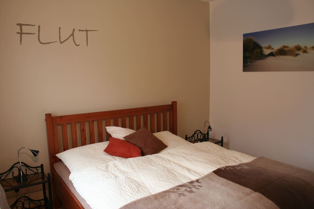 Schlafzimmer in der Wohnung Flut