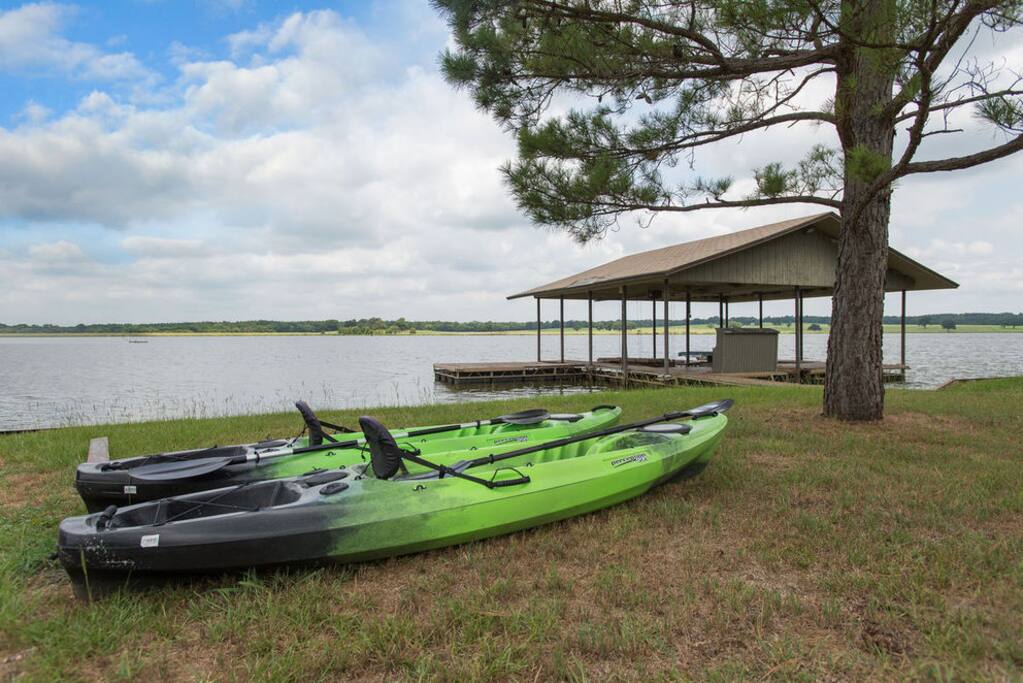 Large Lake with boat ramp and dock