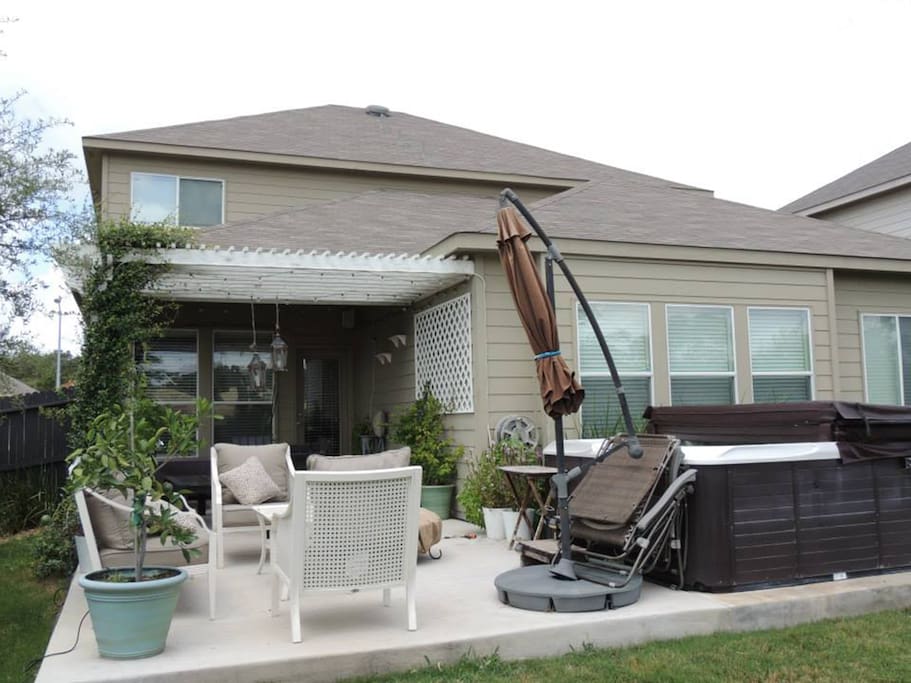 Back Yard and Hot Tub