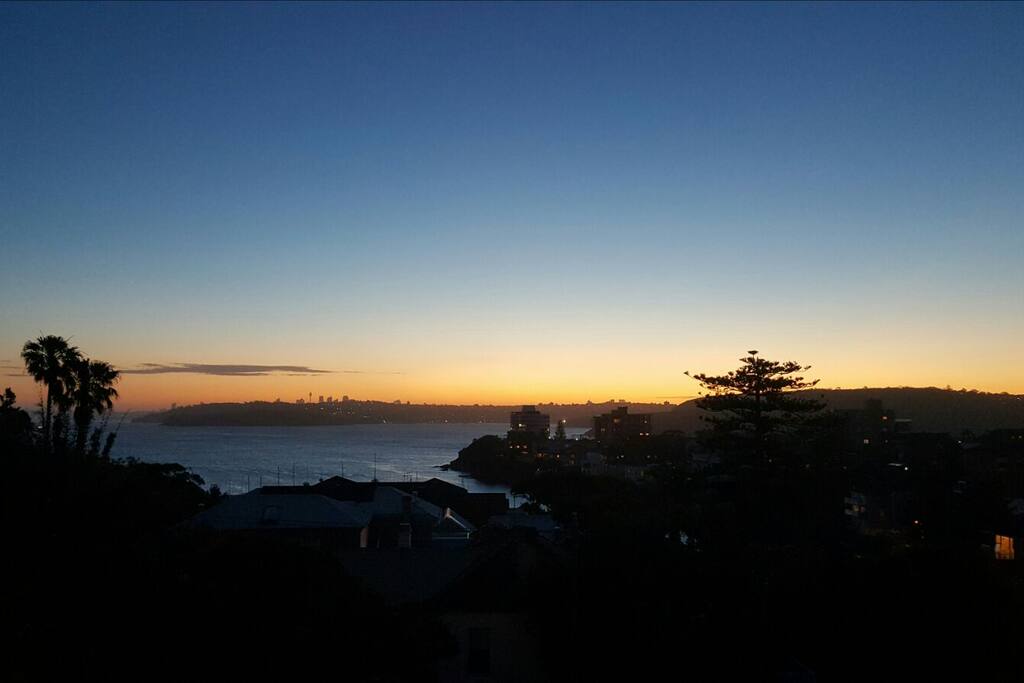 Dusk over Manly from Balcony