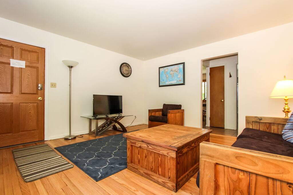 Living Room looking to hallway to kitchen and bedrooms