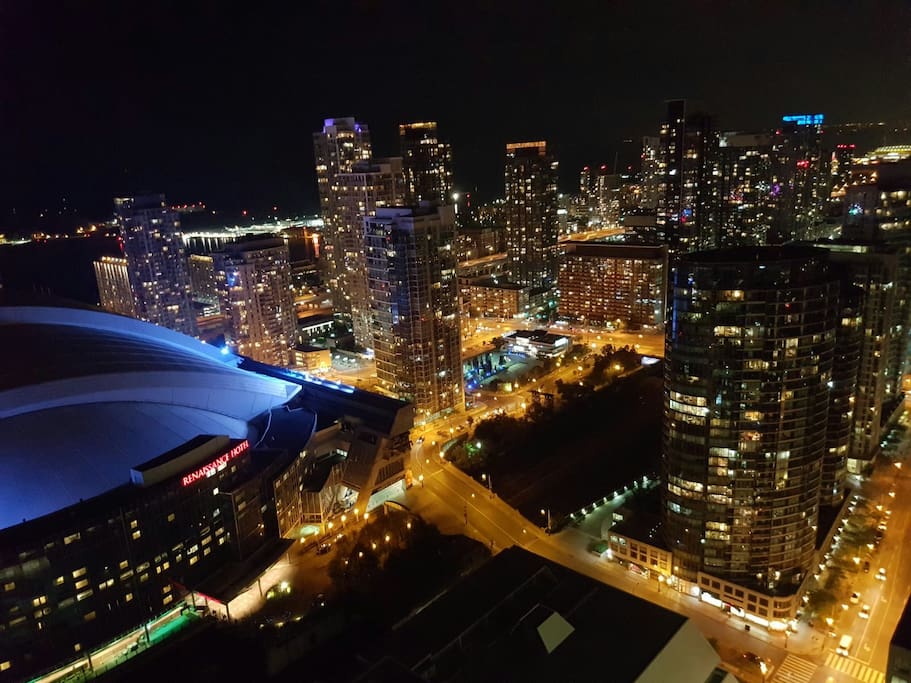 Balcony at night