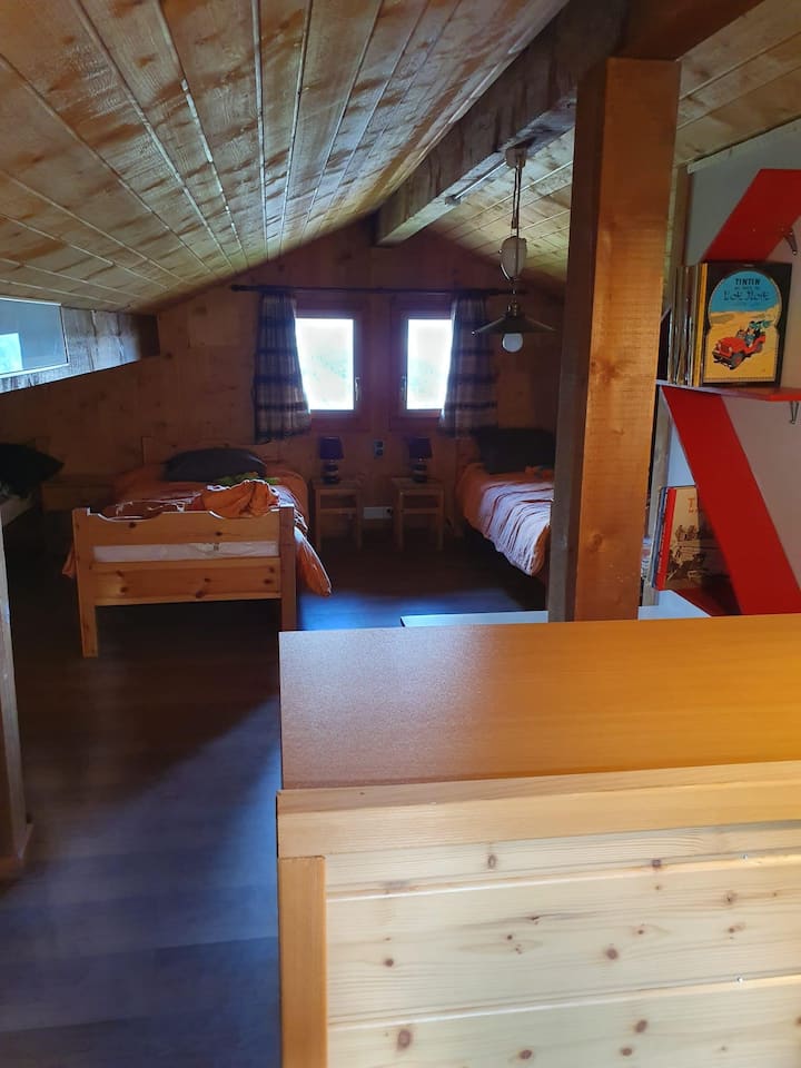 Dortoir de 4 lits à l’étage 