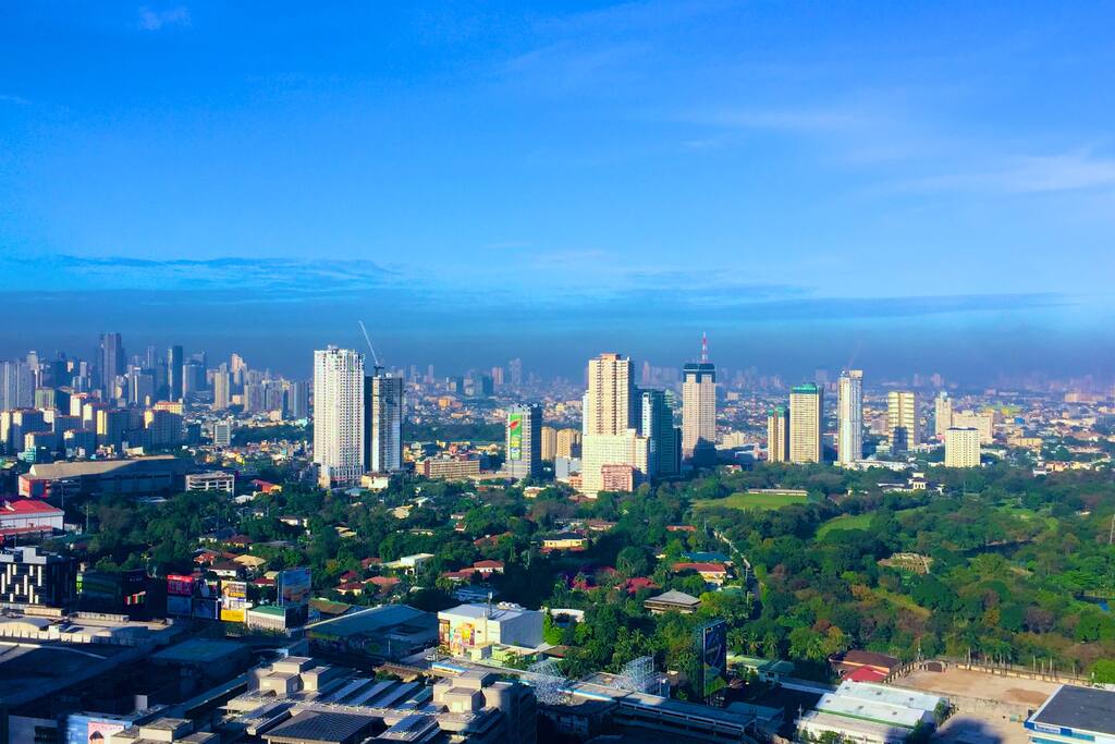 Panoramic view from the wrap around windows
