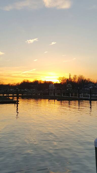 Sunset from nearby Mitchell Park