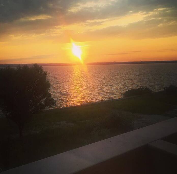 The view from the main balcony.The second one has the same view,leading to the lake.